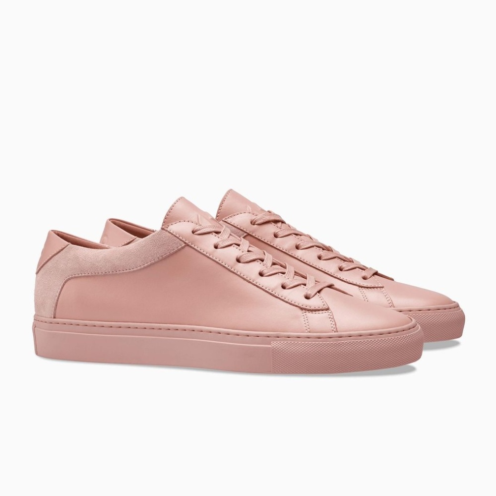 Koio Capri Fiore Low Top Rose Pink Leather Sneaker